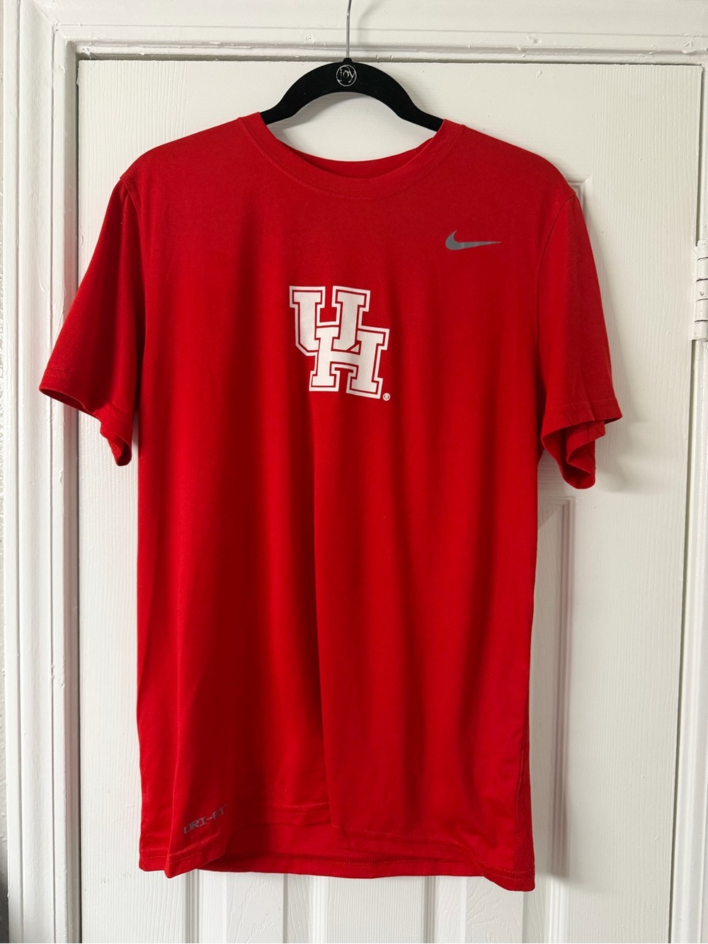 Nike Red UH University of Houston Coogs Tee Women's Large Collegiate Dri Fit